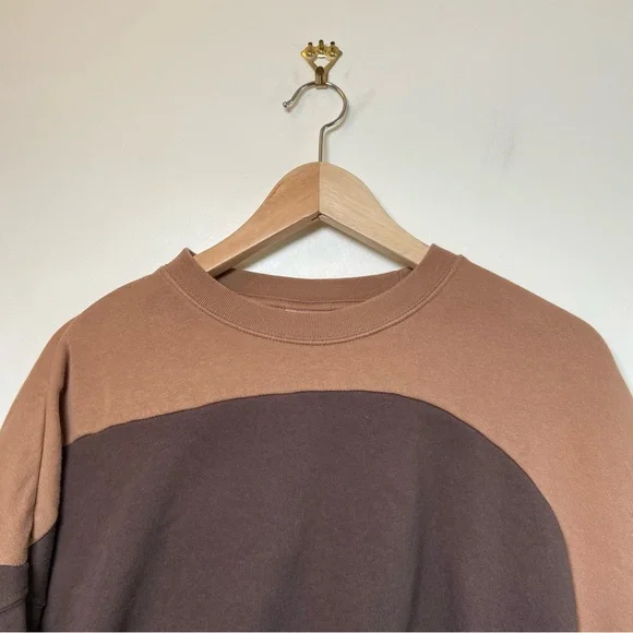 NIKE Sportswear Color Clash Women's Fleece Sweatshirt In Brown - Picture 3 of 8